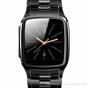 Stainless Steel Black Wristwatch Phone with Excellent MMI, GSM/GPRS, 1.6-inch Touchscreen and Camera